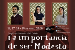 Cartel para La Importancia de ser Modesto, teatro